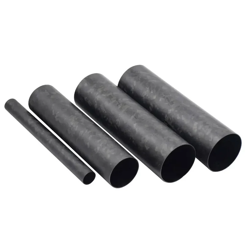 High Strength Carbon Fiber Tube - 25mm x 23mm x 500mm - 3K Roll Wrapped 100% Carbon Tube