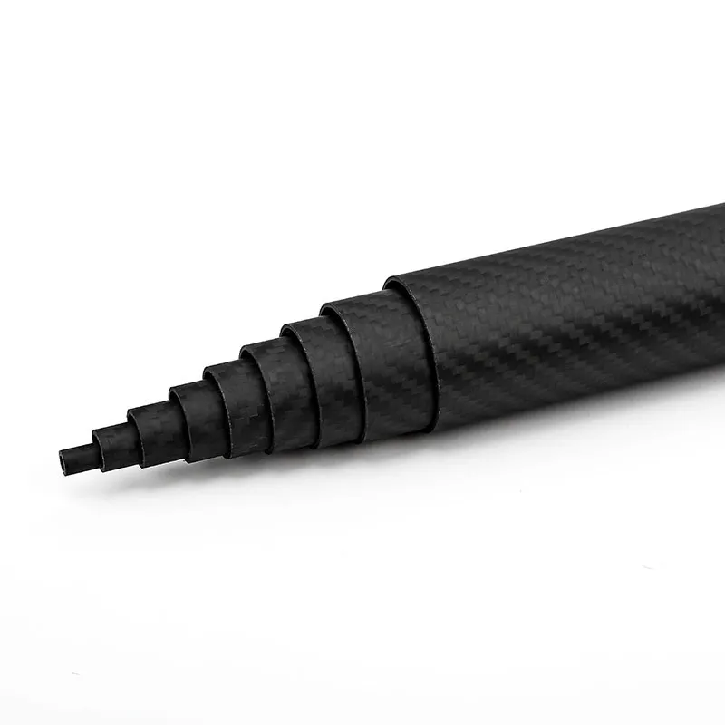 3K Telescoping Carbon Fiber Tube Adjustable Strength Lightweight Design